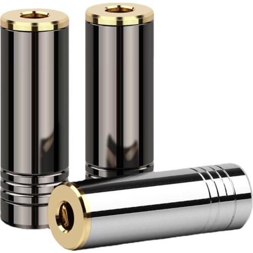 3.5mm 4 Pole Stereo Earphone Female Jack Audio Plug Highly Bright Shell Metal Adapter DIY Wire Connector For Headphone