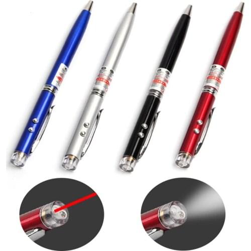 4 in 1 Multifunctional Outdoor Self-defense Flashlight Pen Laser Write Infrared Electronic pointer SOS High Power 50m Arrange