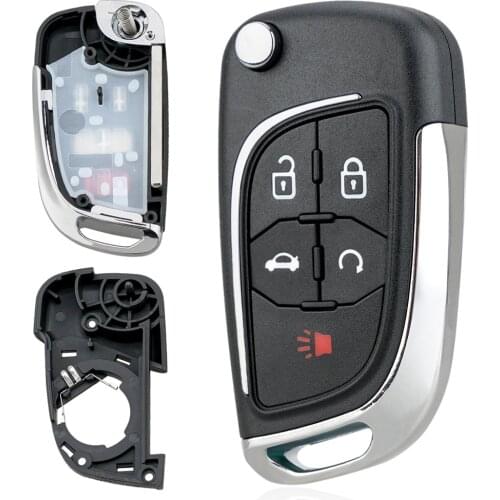 5 Buttons Car Key Fob Case Shell Replacement Flip Folding Remote Cover Fit for Chevrolet Cruze 2021