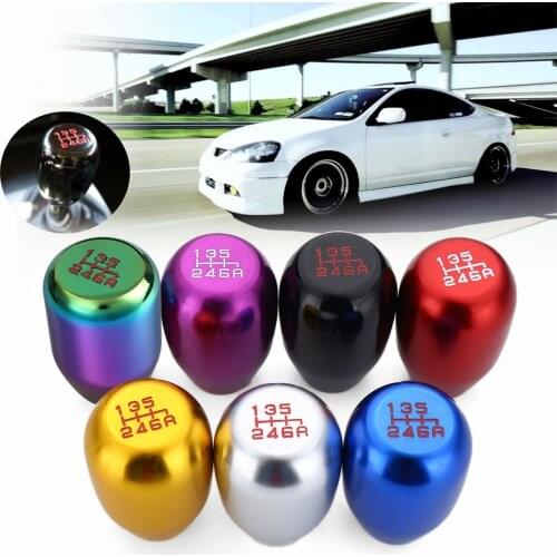 6 Speed Aluminum Alloy Car Gear Shift Knob For Honda /Acura RSX /Civic Si S2000 For Universal Racing Car