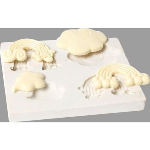 DIY Rainbow clouds Liquid silicone mold Fondant baking tool cake mould cake decorating tools Valentines Easter