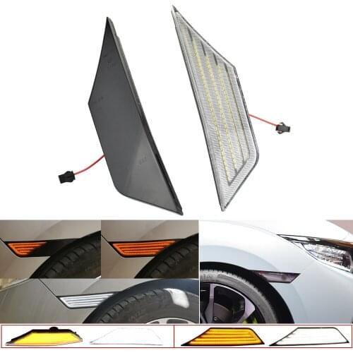 For Honda Civic 10th Gen Sedan Coupe Hatchback 2016 2017 2018 Dynamic Flowing Blinker LED Turn Signal Side Marker Light