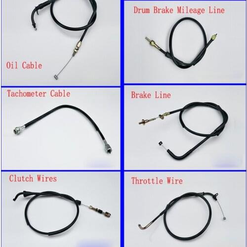 E0474 Motorcycle EN125 HJ125K-7A Brake Line Throttle Wire Drum Brake Mileage Tachometer Clutch Cable