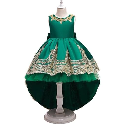 Flower Girl Wedding Sleeveless Elegance Princess Dress Summer Vestidos Halloween Cosplay Clothing Girls Birthday Party Costume