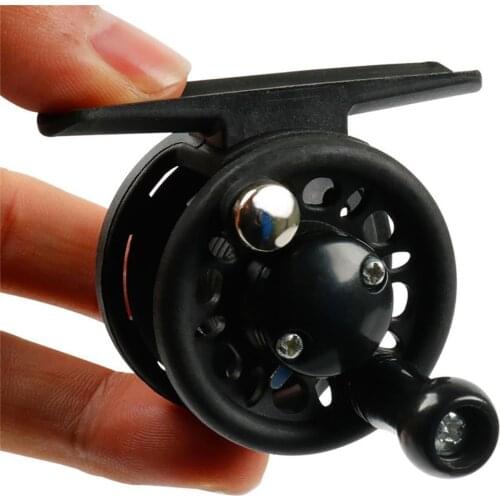 ST40/ST50/ST60 Ice Fishing Reel Front Fly Reel Simple Durable Plastic Right/Left Hand Round Fishing Reel Raft Fishing Wheel