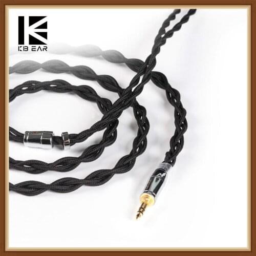 KBEAR 4 Core 7N Single Crystal Copper Cable 2.5/3.5/4.4MM With MMCX/2pin/QDC TFZ For KZ ZS10 ZSN Pro ZSX BLON BL-03 V90 BA5