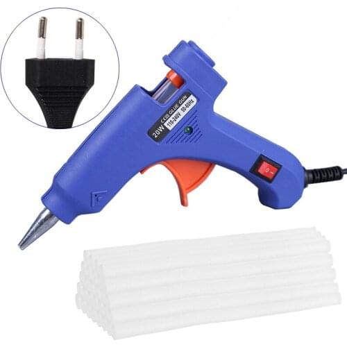 Hot melt glue gun 7mm Glue Stick Craft glues 20W 110~240V EU Plug Glue gun mini DIY repair power tool Professional Heat gun