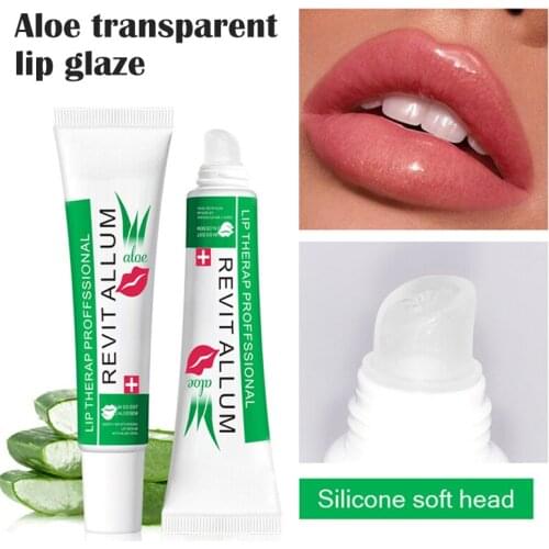 Lip Balm Aloe Vera Lip Glaze Transparent Jelly Lip Moisturizing Glossy Lip Oil Lip Polish Makeup SSwell