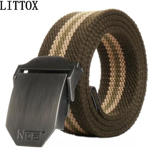 LITTOX Military canvas belt buckle Revolution Army tactical belts for Male top quality men strap canvas belt