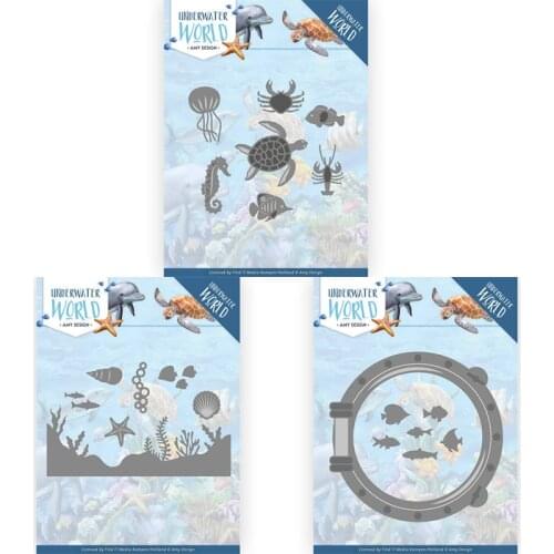 Piggy Craft metal cutting dies cut die mold Underwater World Scrapbook paper craft knife mould blade punch stencils dies