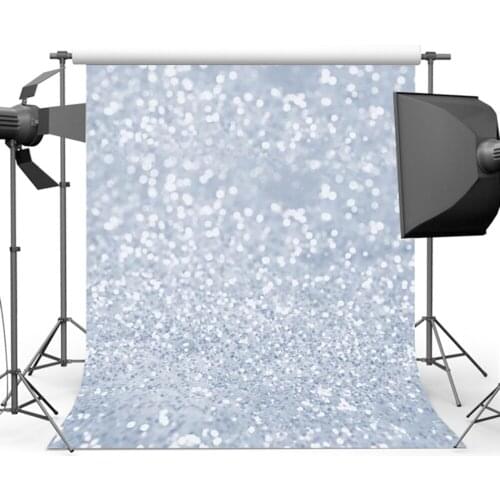 Mehofoto Silver Glitter Backdrop for Photographic Bokeh Background for Children Polycotton Photography Props CM-6715