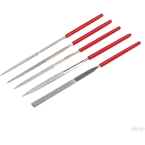 5Pcs/Set Needle Files Kit Carving Jewelry Diamond Glass Stone Wood Craft Tool C90A New Drop ship