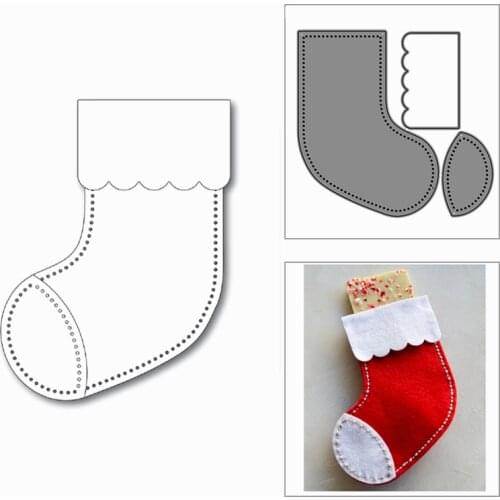 New Christmas Socks Santa Gift 2020 Metal Cutting Dies for DIY Scrapbooking and Card Making Decorative Embossing Craft No Stamps