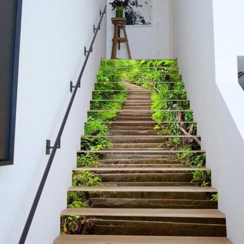 NEW WILLOW 3D Landscape Painting Steps Stickers 13PCS/Set DIY Self-Adhesive Waterproof Stair Stickers For Home Decoration