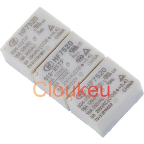 Relay HF7520-005 012 024-HSTP 5V 12V 24V 16A 4pin