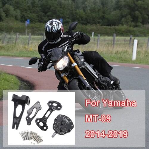 CNC MT09 FZ09 Reversed Safety Steering Damper with Mount Bracket For Yamaha MT 09 FZ 09 2014-2019
