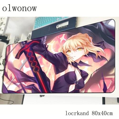 Saber Alter mousepad gamer Domineering 800x400x2mm gaming mouse pad fate notebook pc accessories laptop padmouse ergonomic mat