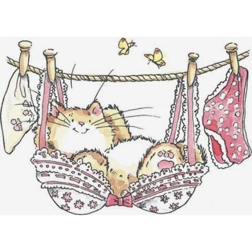 10x8 Kitten lying down Transparent Clear Silicone Stamp Seal for DIY scrapbooking photo album Decorative clear stamp