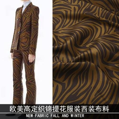 2019 autumn and winter clothing fabric yarn-dyed jacquard three-dimensional pattern suit handmade DIY custom fabrics