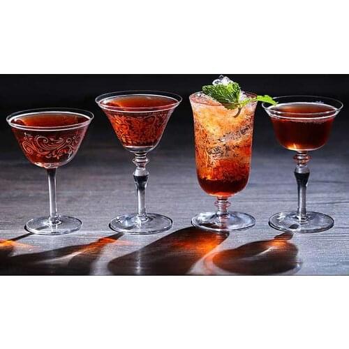 Japanese Cocktail Glasses Retro Lead-Free Crystal Martini Glass Cup Goblet Triangle Cups wine glasses Bar Party Drinkware Gifts