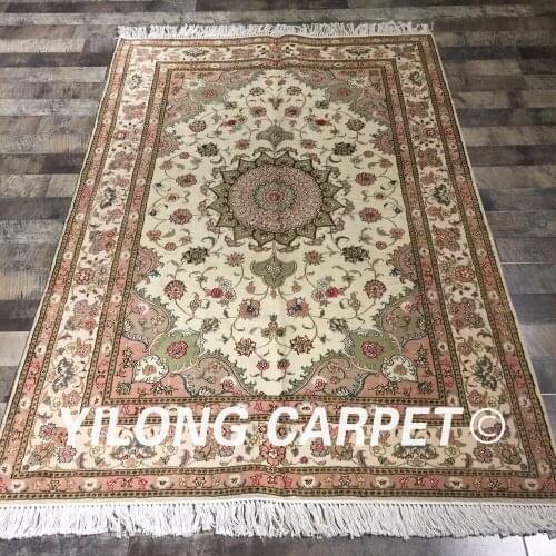 Yilong 4'x6' persian handmade wool silk rug classic family room high quality traditional turkish wool carpet (WY2127S4x6)