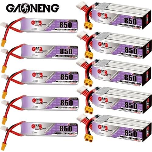 10PCS/Set GNB 4S HV Lipo Battery 850mAh 15.2V 60C/120C With XT30U-F Plug For Beta85X Whoop Quadcopter FPV RC Racing Drone