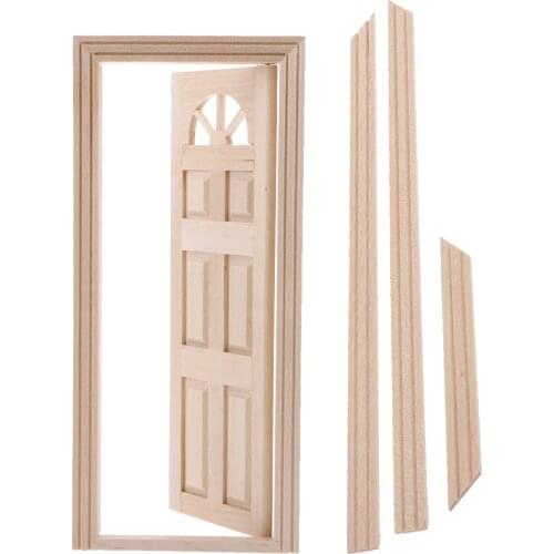 12th Unpainted VICTORIAN FRONT FAIRY DOOR Doll House Miniature DIY Accessory