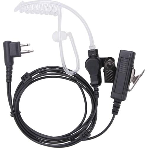 2Pin Covert Acoustic Tube Earpiece Earbud Headset Mic for Motorola Two Way Radios for Baofeng Kenwood UV-5R