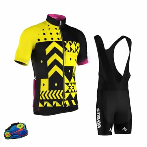 2021 Cycling Jersey STRAVA MTB Mountain bike Clothing Men Short Set Ropa Ciclismo Bicycle Wear Clothes cyclingQuick Dry