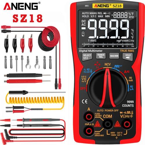 ANENG SZ18 9999 Professional True RMS Analog Tester Multimetro DIY Transistor Capacitor NCV Testers Lcr Meter Digital Multimeter
