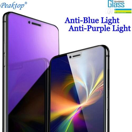 Anti Blue Purple Light Tempered Glass for OPPO F9 R17 R15 Pro A3s Realme 2 Pro C1 K1 F5 A73 A83 Screen Protector Protective Film