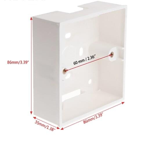 AXUS 86*86mm Junction Box Wall Socket British European Switch Mounting Box Flameproof Plastic Box 146 * 86mm