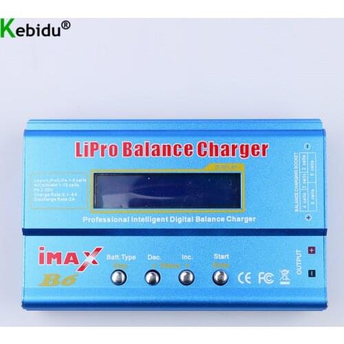 Kebidu IMAX B6 Lipro Battery Balance Charger Nimh Li-Ion Ni-Cd Digital RC Charger Balance Discharger With Digital LCD Screen