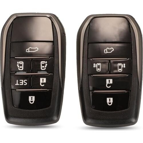 Bilchave 5/6 Buttons Replacement Flip Remote Car key Shell Fob Case Cover For Toyota Vellfire Alphard With Blade