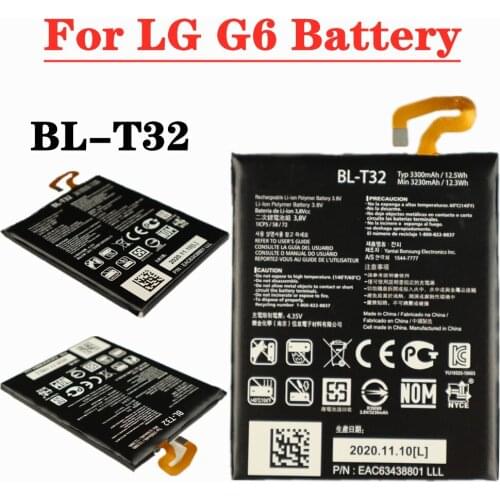 BL-T32 Battery For LG G6 G600L G600S G600K G600V US997 VS988 LS993 H873 H872 H871 Phone Battery 3230mAh High Quality Battery