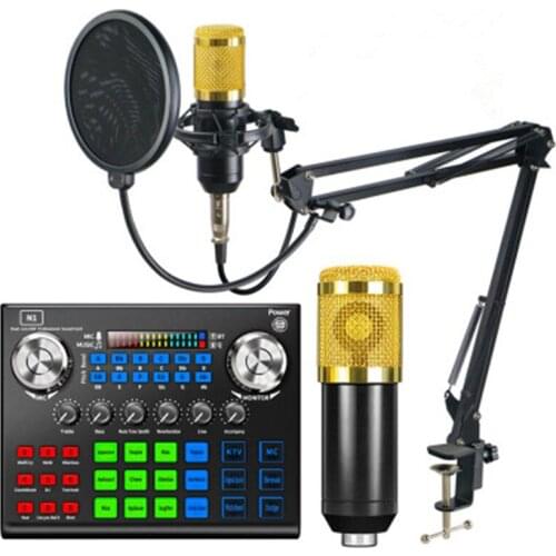 BM 800 Microphone Kits With N1 Sound Card BM800 Microphone Professional Condenser Microphone For PC Podcast Gaming TikTok DJ