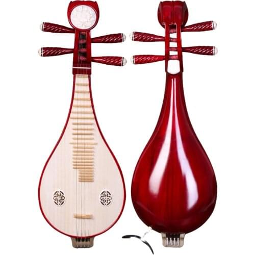 Color wood red Liuqin professional playing practice with box