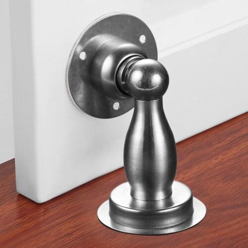 Doorstop Stainless Steel Magnetic Door Stopper Sticker Hidden Door Holders Catch Floor Wall Mounted Nail-free Door Hardware