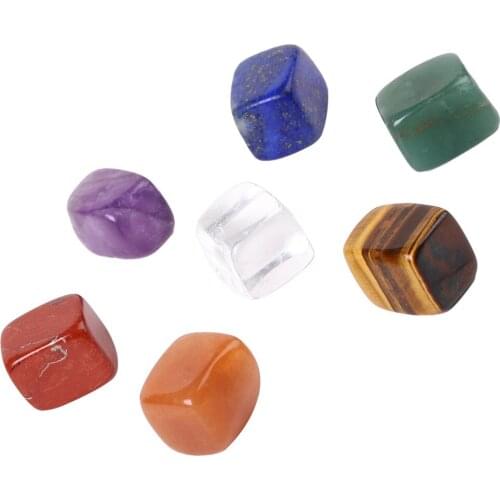 Energy Stone 7 Chakra Beads Divination Stone Reiki Healing Balance Irregular Nuggets Raw Natural Amethysts Quartz Stone Beads