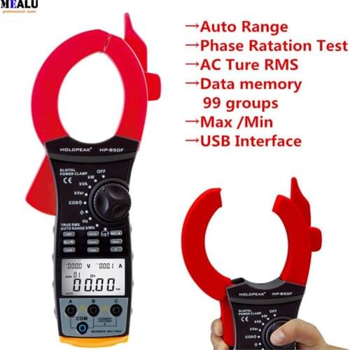 HP-850F USB Interface True rms 9999 Counts Auto Range Clamp Multimeter Multi Meter AC Current Tester 99G Data Memory