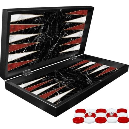 Classic Black and White Luxury Backgammon Set Deck Box Tarot In Spanish Divination Cards