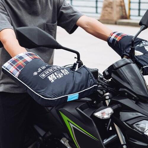 Motorcycle Winter Scooter Gloves Mitts Fleece Lined With Waterproof Outer Motorbike Handlebar Muff Gloves Winter