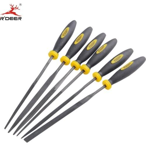 RDEER 6pcs Needle Files 3*150mm Rasp Mini File Set For Jewelry Wood Grinding Hand Tool