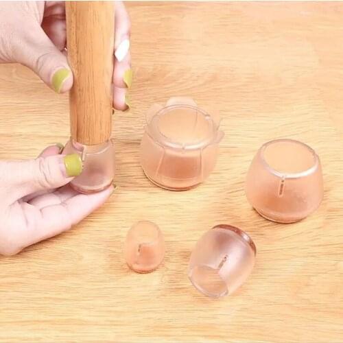 Multiple Sizes Silicone Furniture Protective Foot Cover Round Mute Non-slip Table Chair Leg Foot Protect Covers Wear-resistant
