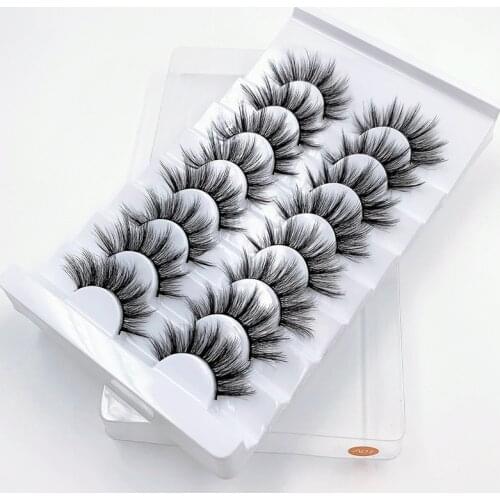 8 pairs 3D mink lashes, natural long eyelashes, soft false eyelashes, eye-catching eyelashes, no cruel eyelash extension makeup