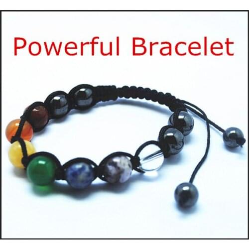 Wholesale nature gem stone bracelets mens powerful energy bracelets hematite crystal sodalite mixed handmade knitting