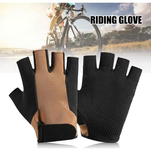 Mens Half Finger Cycling Gloves Sun Protection Non Slip Breathable for Summer Fishing Driving Training WHStore