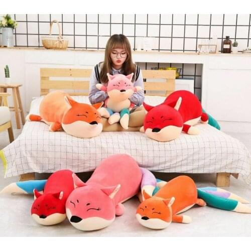 Fox Pillow Plush Toy Cushion Animal Doll Stuffed Kawaii Home Decor Birthday Gift Plush Toys Toys For Children Kawaii Christmas