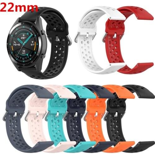 For Samsung Galaxy watch Active 2 strap 46mm 42 Gear S3 huawei watch 2 Soft Silicone bracelet 20mm 22mm strap Galaxy watch band