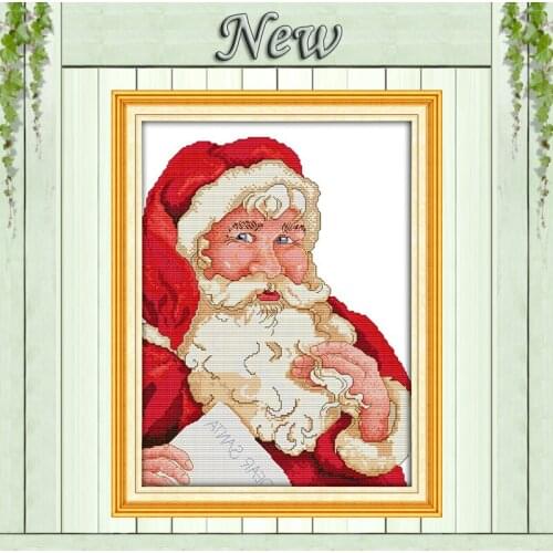 Santa Claus cartoon Christmas painting counted print on the canvas DMC 11CT 14CT kits DIY Cross Stitch embroidery needlework Set